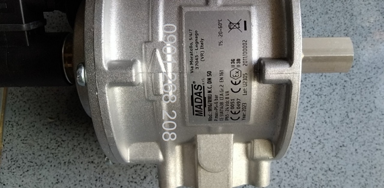 van dien tu madas DN50 thường đóng reset bằng tay